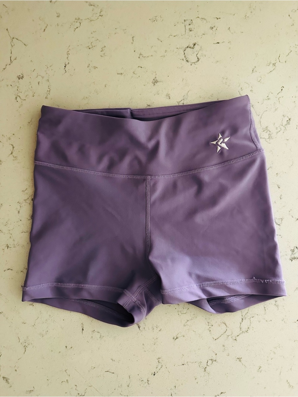 Rebel Athletic Girls' Lavender High-Rise Performance Shorts